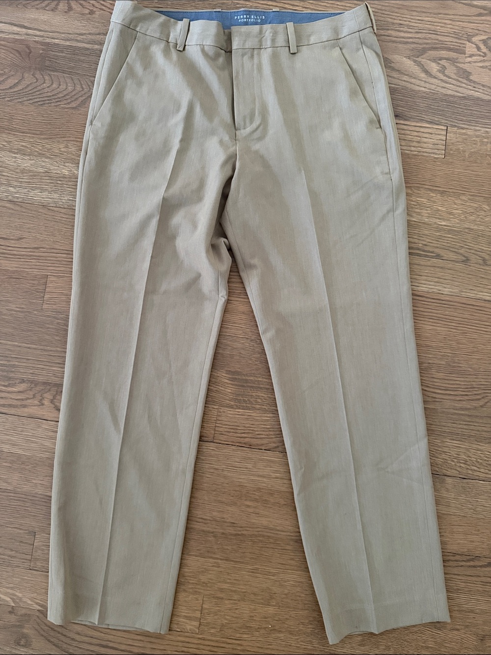 Perry Ellis Tan Straight-Leg Chinos